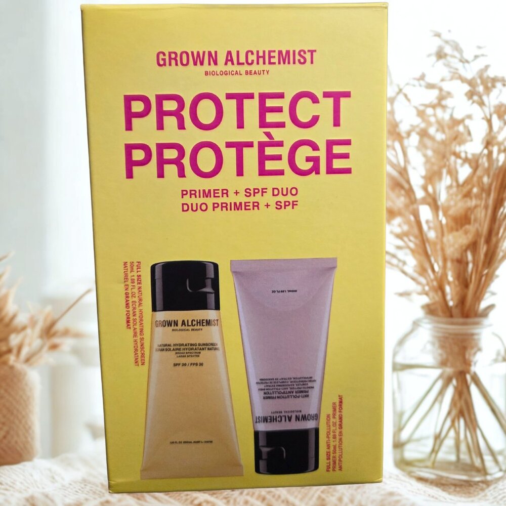 Grown Alchemist Protect Primer + SPF Duo Set - New in Box - Yelllow and Pink